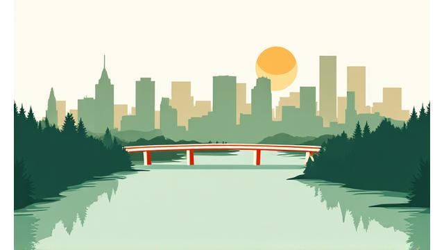 Portland skyline graphic, representing local wellness directory.