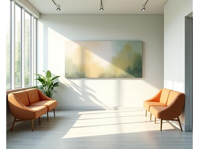 An inviting, professional image of a modern clinic waiting area or consultation room, implying expert care and local support, possibly with a subtle nod to Portland's bridges or natural elements through artwork.