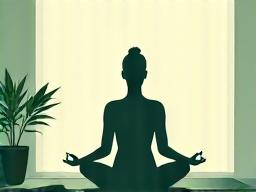 Illustration of a person meditating in a serene environment, symbolizing stress and mental wellness.