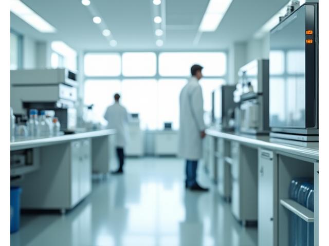 A clean, modern lab environment with scientific equipment, showing focus on quality and research.